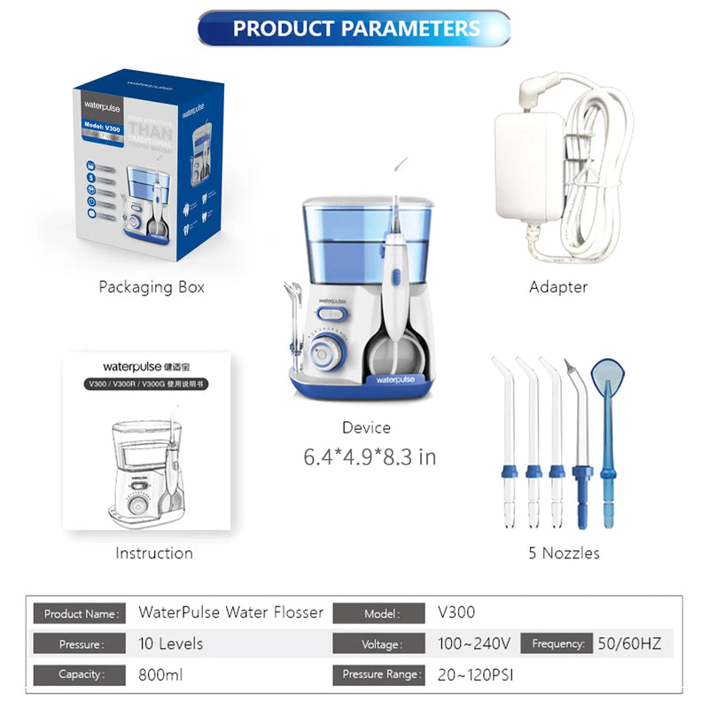 Irrigador Dental Azul Waterpulse