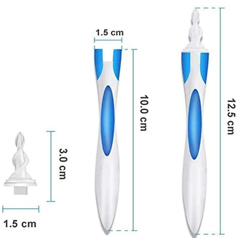 Removedor de Cera Espiral em Silicone Branco